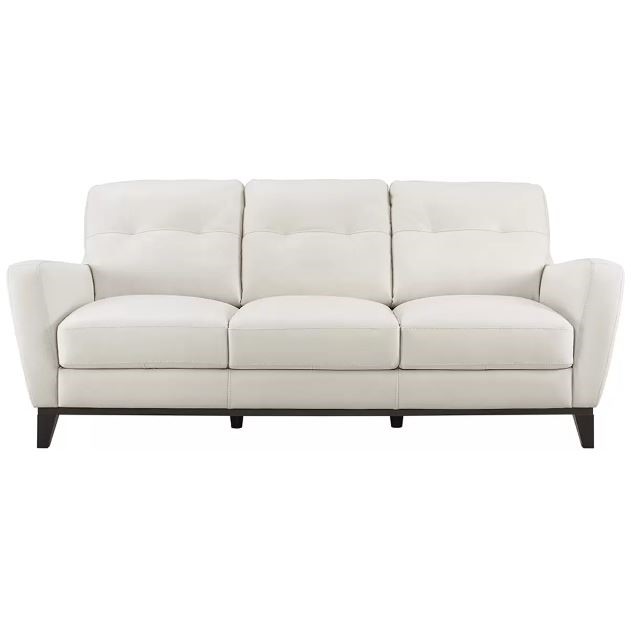 NATUZZIGROUP Italian Top Grain Leather 3Seater Sofa Lounge, Cream, 211 x Auction
