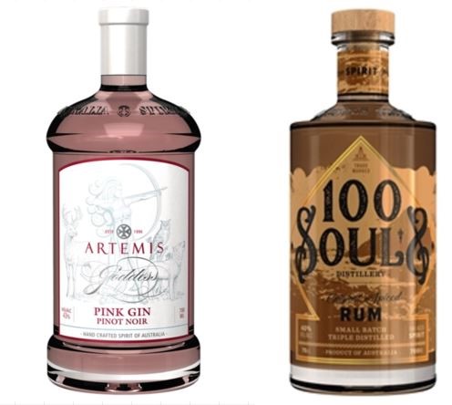Artemis Goddess Pink Gin & 100 Souls Original Spiced Rum (2 x 700mL)
