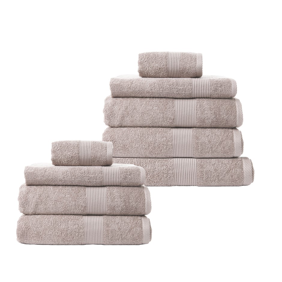 Buy Royal Comfort 9 Pc Cotton Bamboo Towel Bundle Set 450GSM Champagne Grays Australia