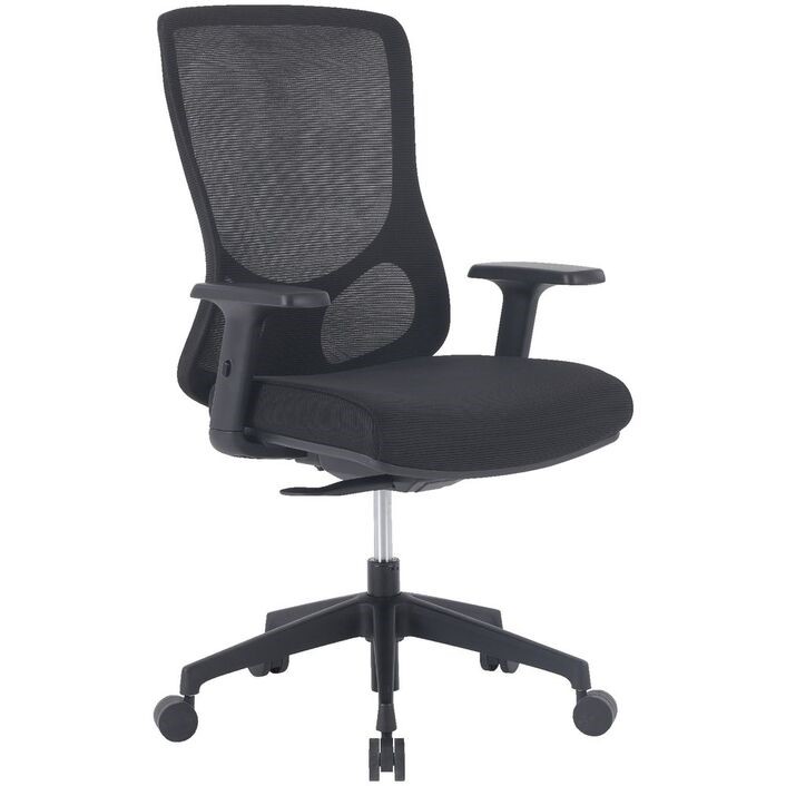 J.BURROWS Halifax Ergonomic Office Chair, 135kg Capacity, Black