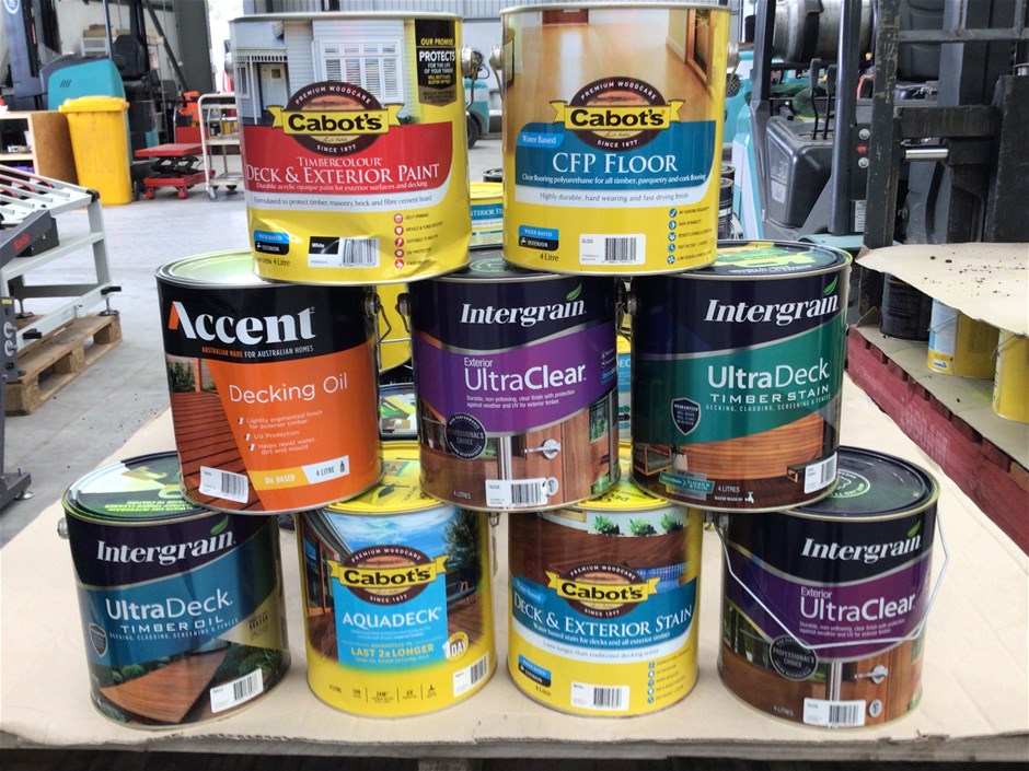 39 x Assorted 4 Litre Tins of Paint Auction (0051-3022991) | Grays ...