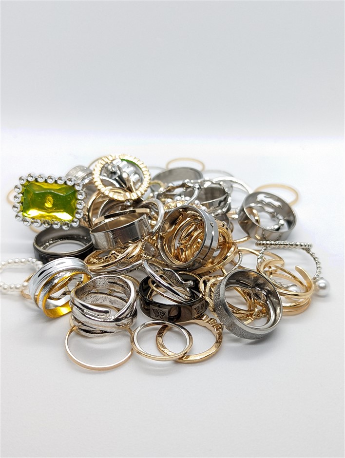 Bulk 100x assorted ring jewellery Auction (00012545823) Grays Australia