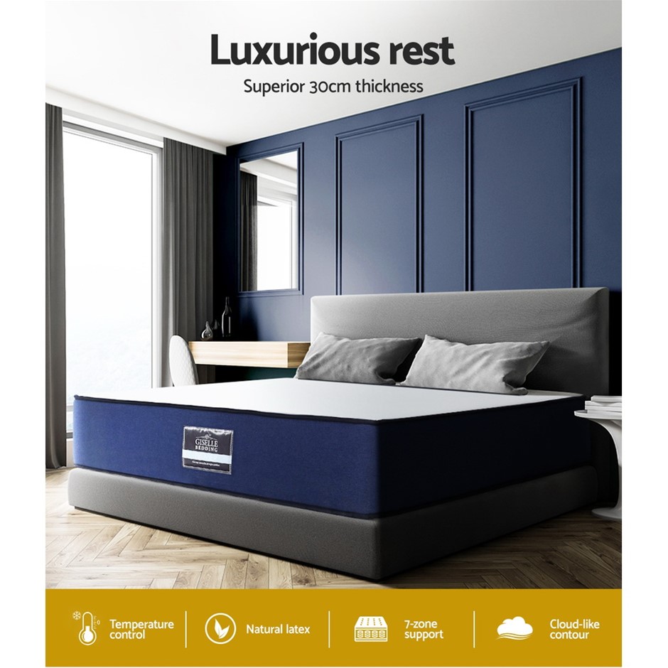 Buy Giselle King Mattress Spring 7zone Latex Foam Layer Bed Mattresses