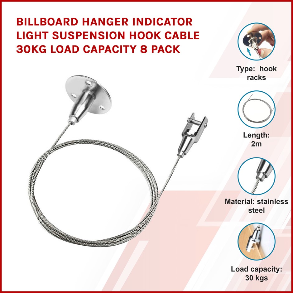 Buy Billboard Hanger Indicator Light Suspension Cable 30kg Load ...