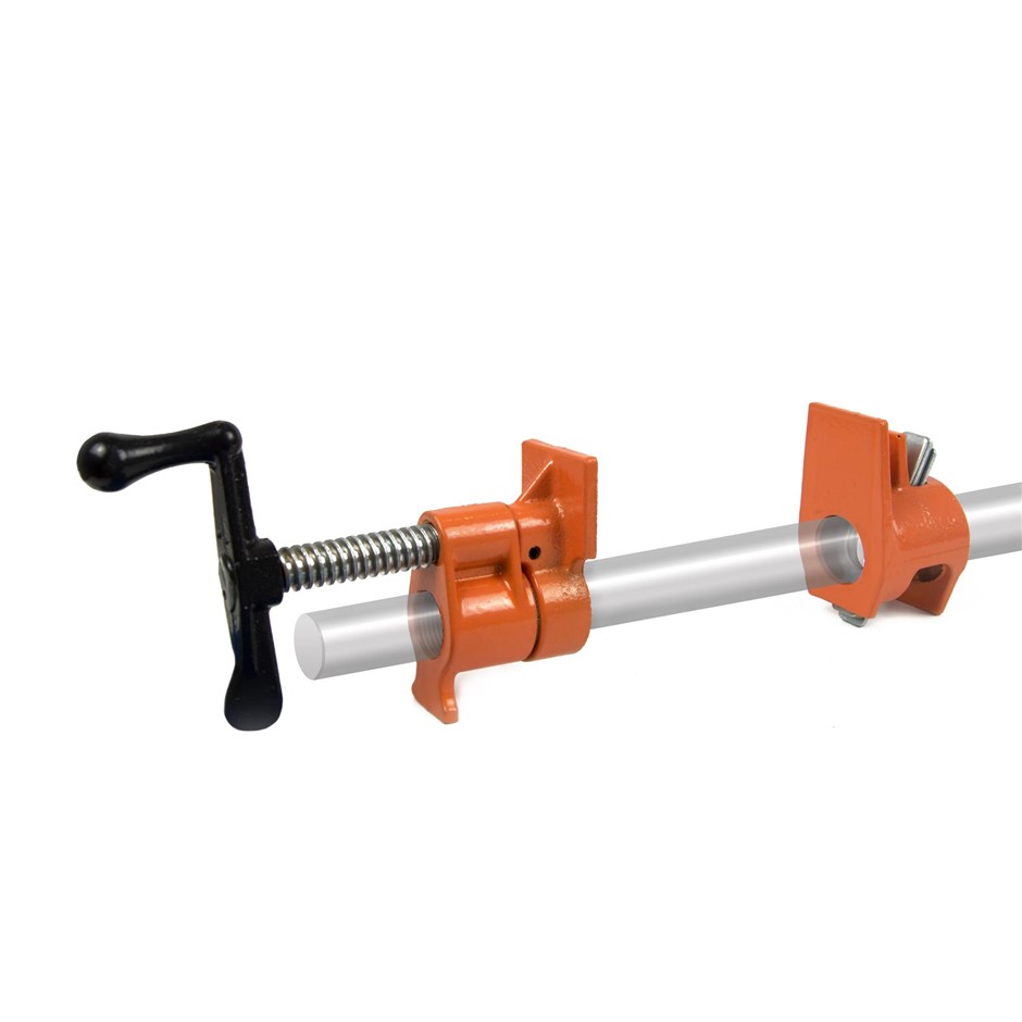 Buy 3/4" Wood Gluing Pipe Clamp Set (4 Pack) PRO Woodworking Cast Iron