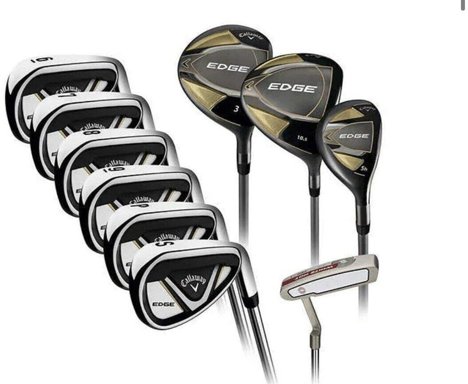 CALLAWAY 10pc EDGE Golf Set, 10.5 Degrees Regular Right Hand c/w Driver, 3-