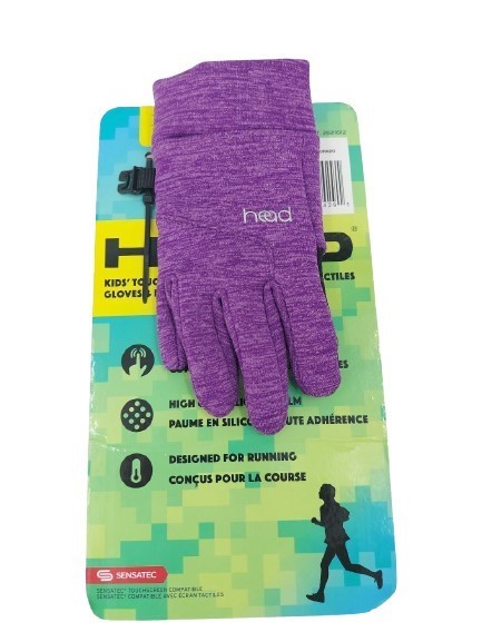 2 x HEAD Kids' Sensatec Touchscreen Gloves, Size S, Purple. Buyers Note -
