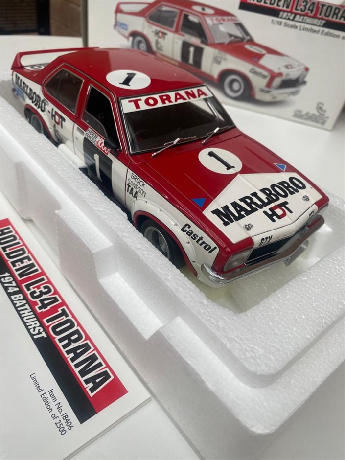 Brock/Sampson, Holden L34 Torana, 1974 Bathurst 1 HDT 1/18 scale Model