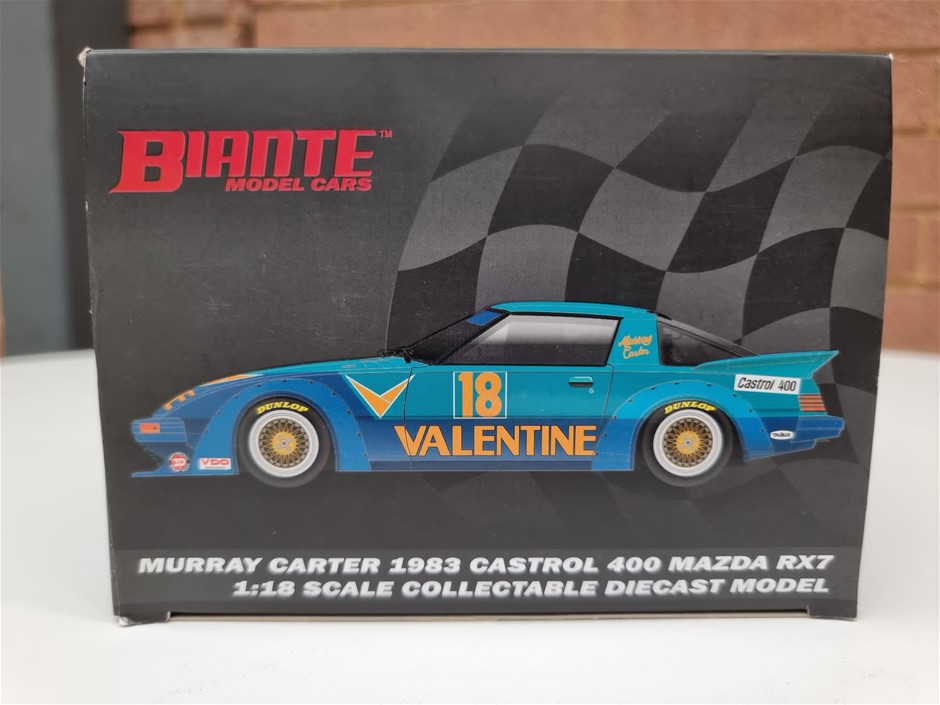 M.Carter 1983 Castrol 400 Sandown, Mazda RX7 #18, 1/18 Scale Model Car ...