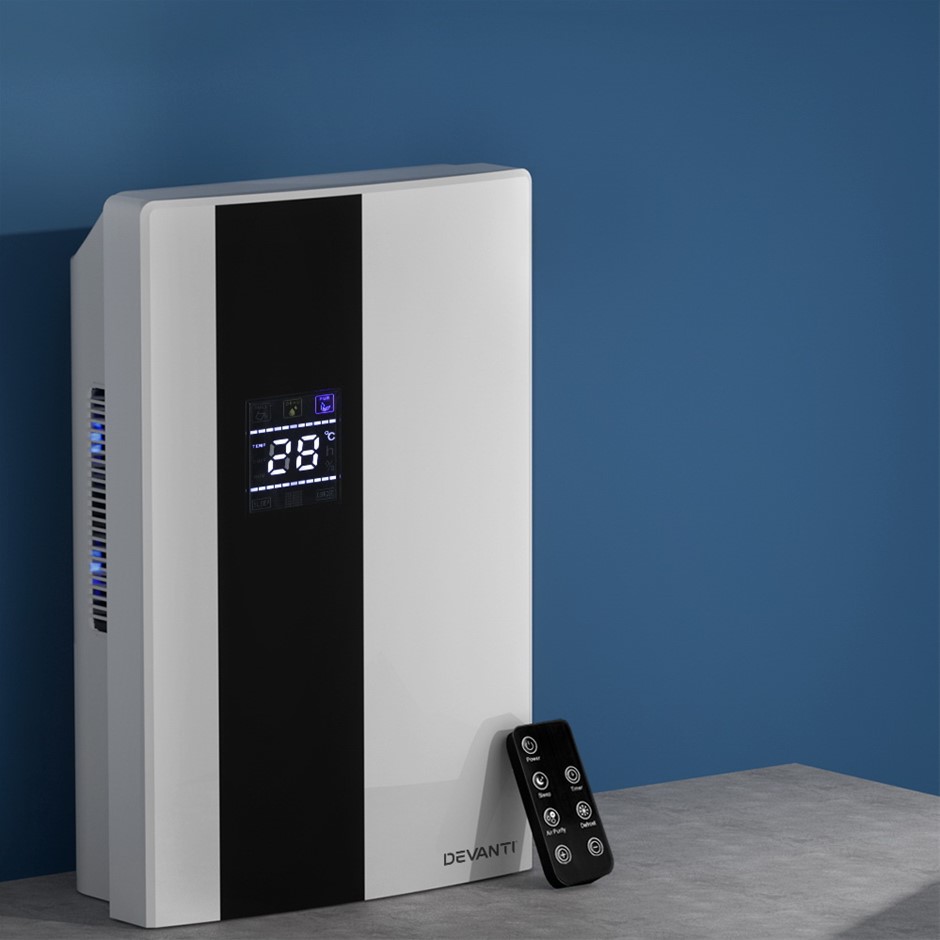 Devanti 2L Dehumidifier Air Purifier Whi