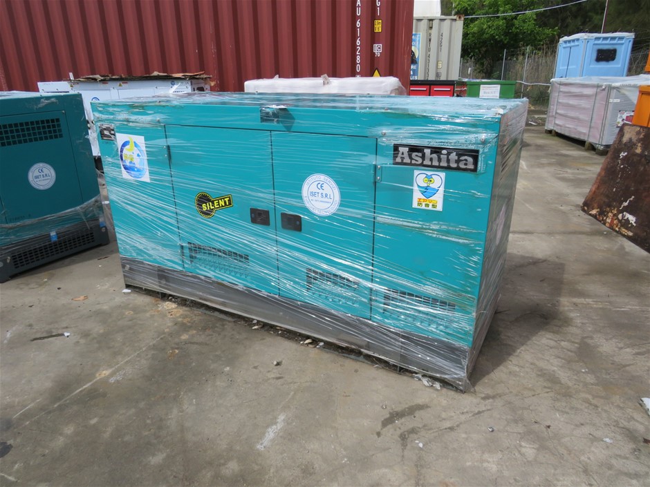 Unused 2021 Ashita AG350 40KVA Silent Diesel Generator Auction (0003