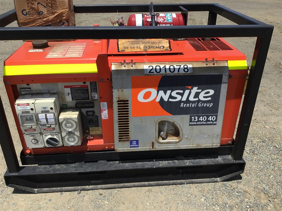 2012 Kubota GL9000 Generator Diesel 9.0kva (Mackay) Auction (0028