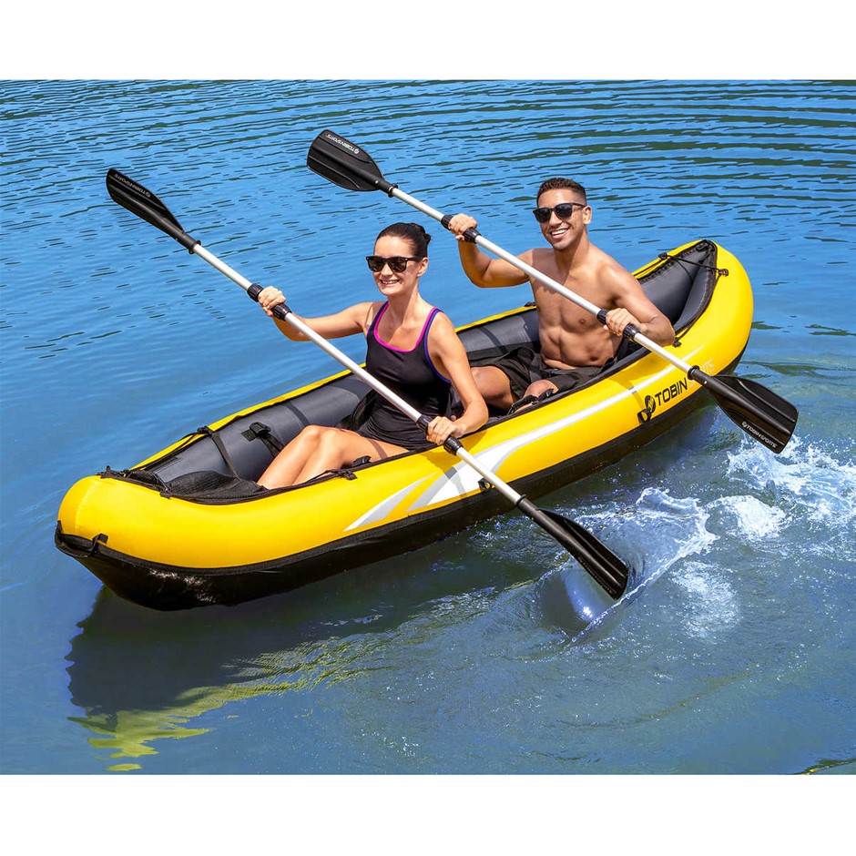 TOBIN SPORTS Wavebreak Inflatable Kayak 2-Person, 3.3M w/ Removable ...