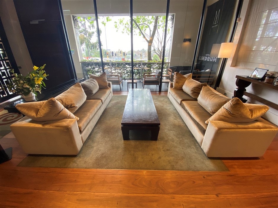 Set of Sofa lounges and 3Seater with Coffee Table Auction (0062