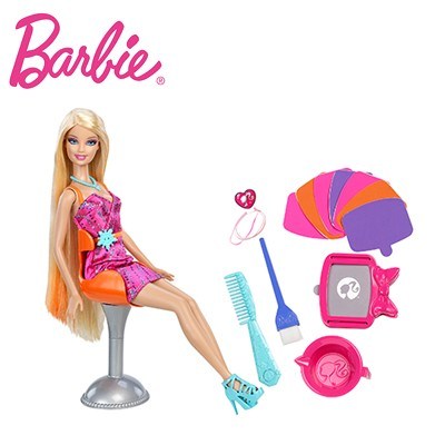 Barbie Hairtastic Colour Stylin Doll wit