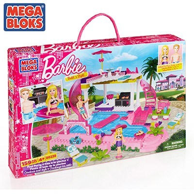 Mega Bloks Barbie Build 'n Style Pool Pa