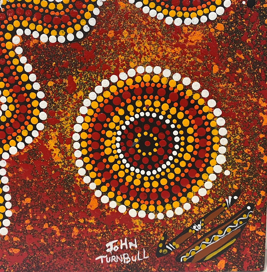 John Turnbull Aboriginal Dot Painting Auction (0011-2547942