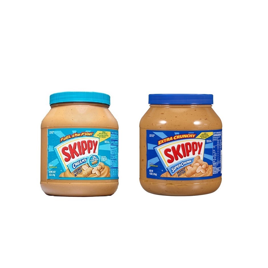 SKIPPY Creamy & Crunchy Peanut Butter, 1.81kg. N.B. Damaged lids; still sea