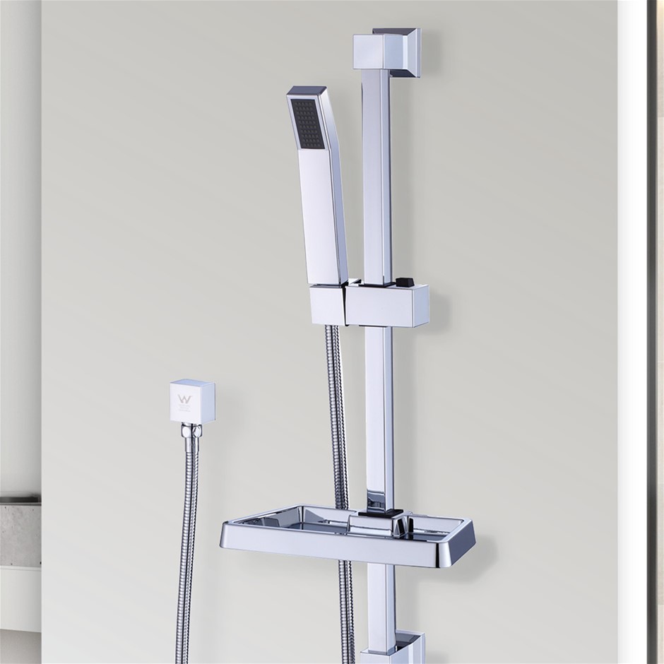 Hand Held Shower Rail Soap Dish Bathroom