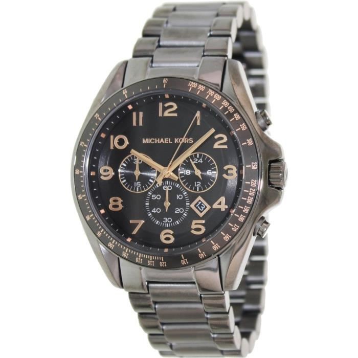 Michael Kors Bradshaw Chronograph Gunmetal Ion-plated Men's Watch ...