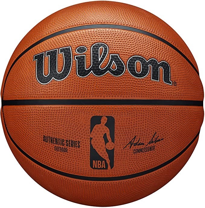 WILSON NBA Authentic Series Outdoor Basketball, Size 6.
