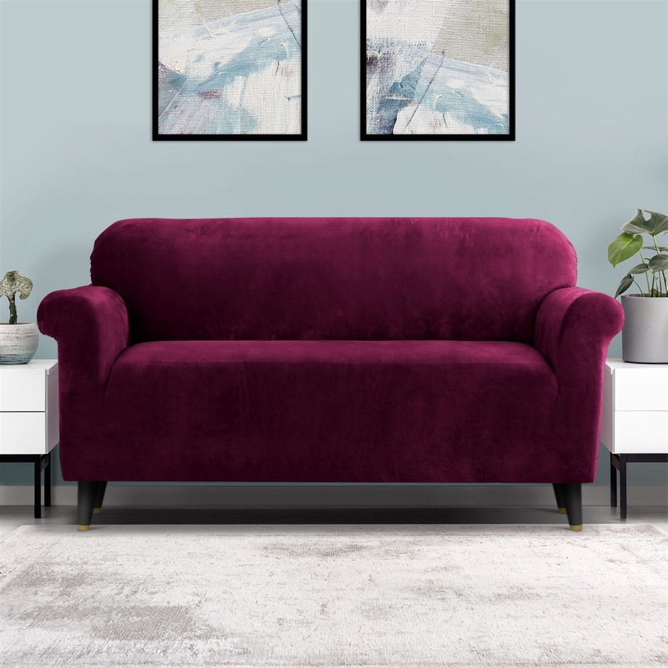 Artiss Velvet Sofa Cover Plush Couch Cov