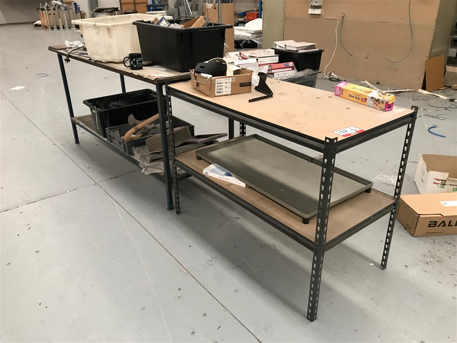 2x Assorted Steel frame Storage Units Auction (01323024202) Grays