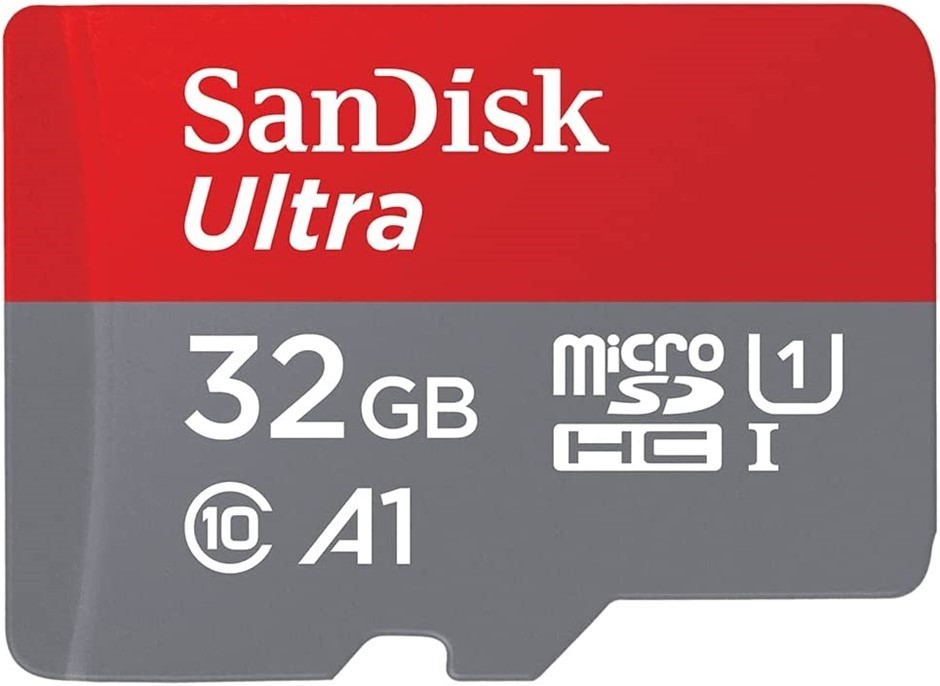 SANDISK 32GB Ultra microSDHC UHS-I Memory Card with Adapter - 120MB/s. NB: