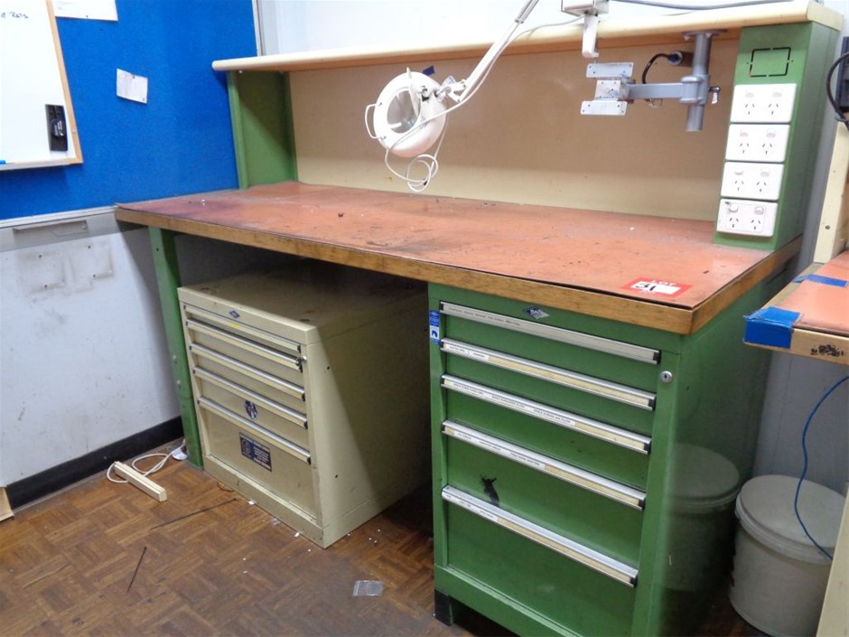 Electrical Test Work Bench With 2 BAC Storage Units Auction (0031
