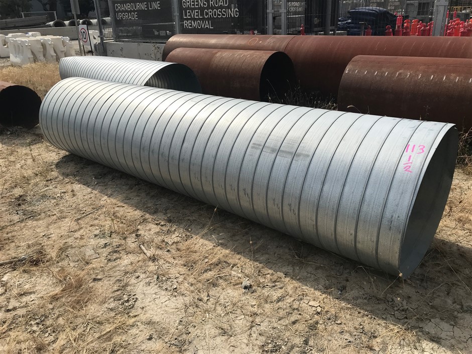2x Lengths of Galvanised Duct Auction (01133024355) Grays Australia
