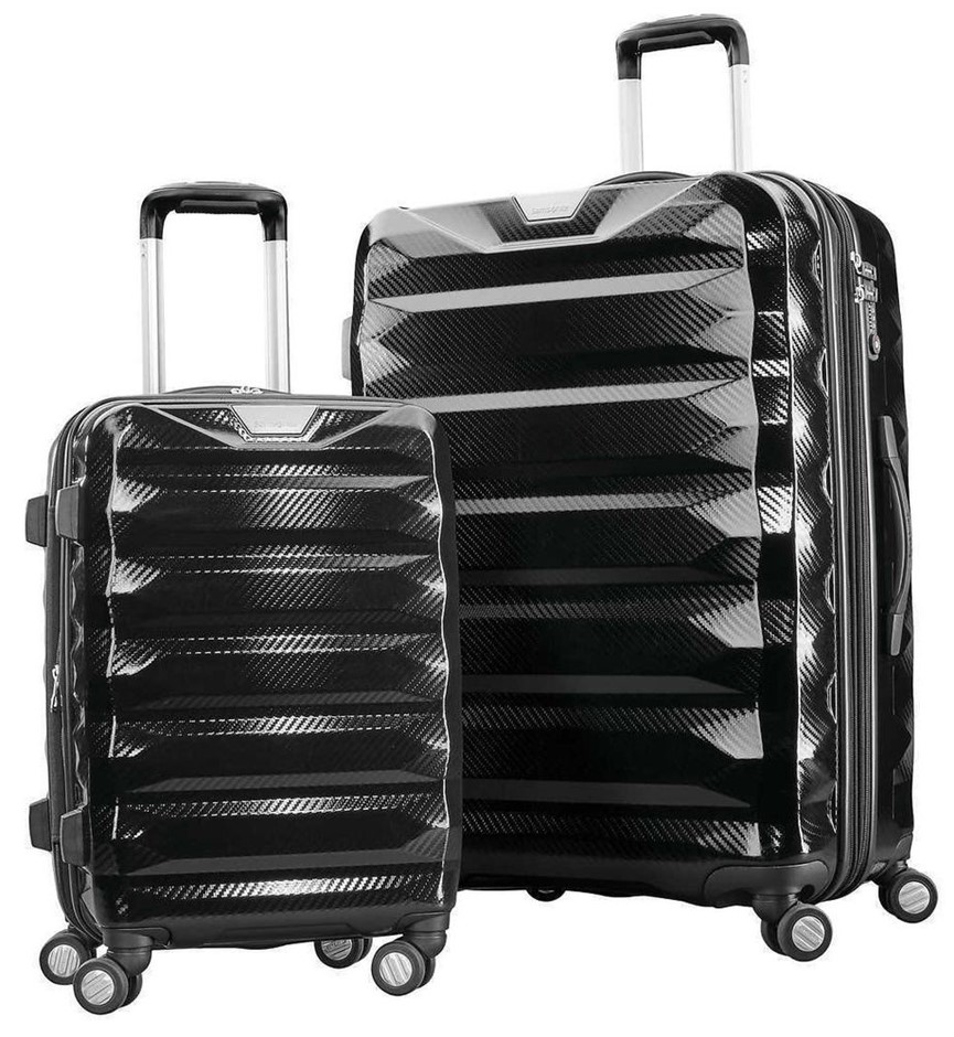 SAMSONITE 2pc FLYLITE DLX Spinner Luggage Set 71cm Deep Upright 50cm Car Auction GraysOnline Australia