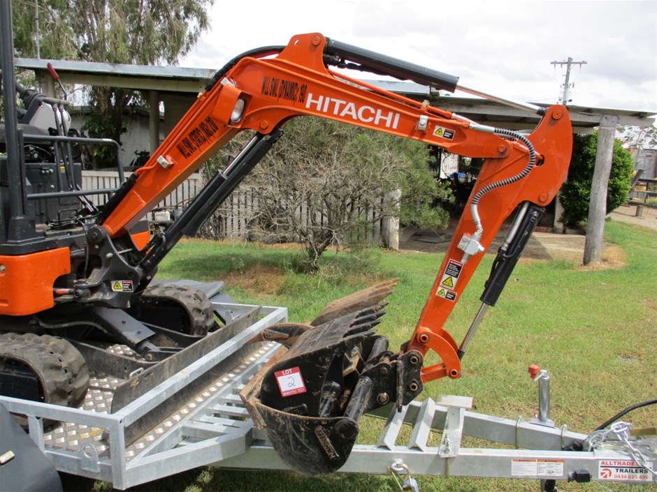 2022 Hitachi ZX17U-5A Mini Excavator & Tilt Trailer Auction