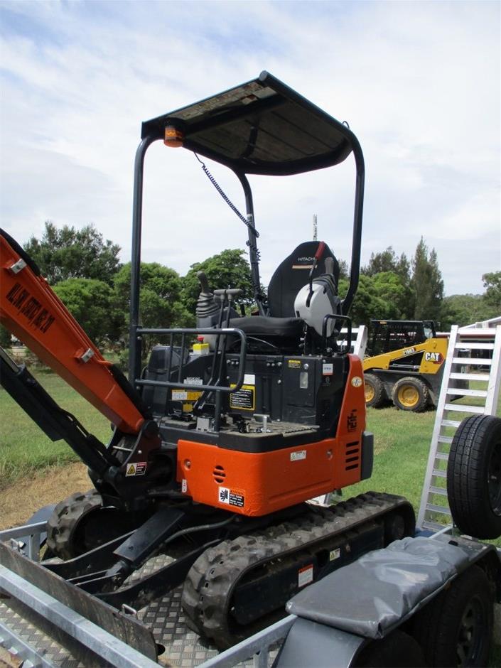 2022 Hitachi ZX17U-5A Mini Excavator & Tilt Trailer Auction