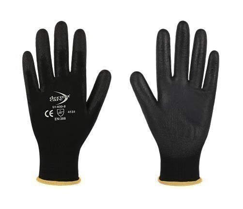 12 Pairs x DERMA CARE Multi-Purpose Light Weight Gloves Size L, Machine Kni