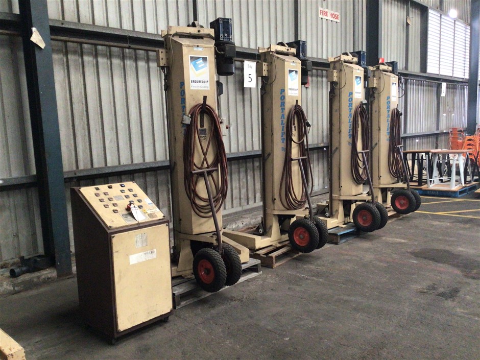 4 x Endurequip Portalift Hoists with Control Panel
