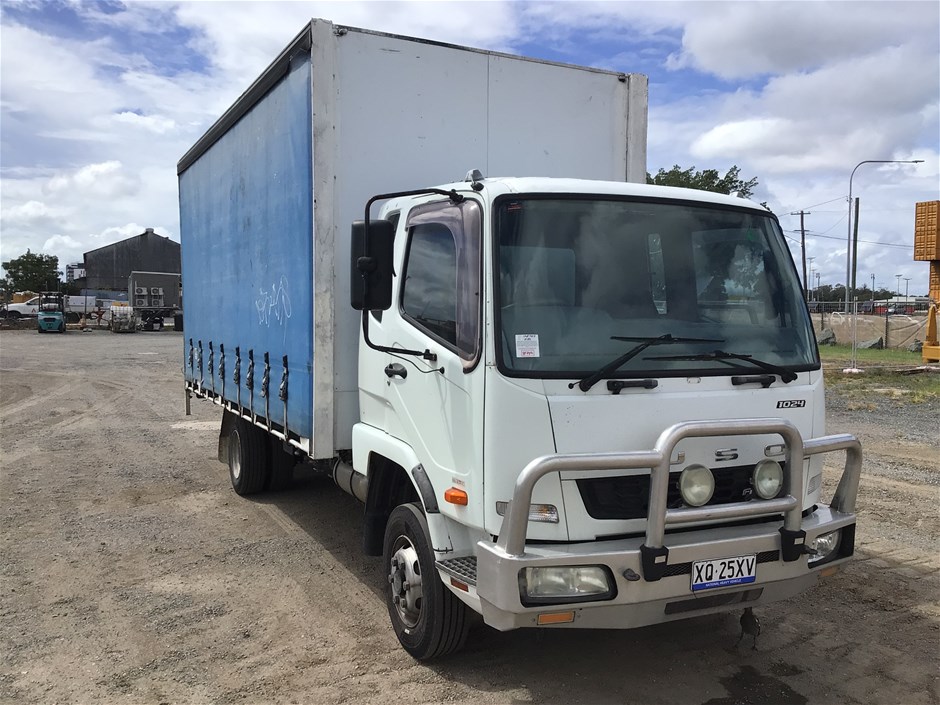 2012 Mitsubishi  FK 600 4 x 2 Curtainsider Rigid Truck (WOVR+Inspected)