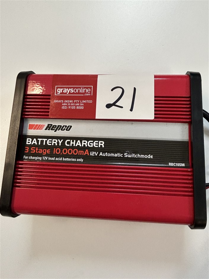 Repco Battery Charger 3 Stage 10,000mA Auction (00215051882) Grays