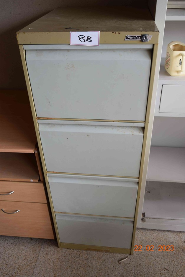 Metalux 4 Drawer Filing Auction (00889039219) Grays Australia