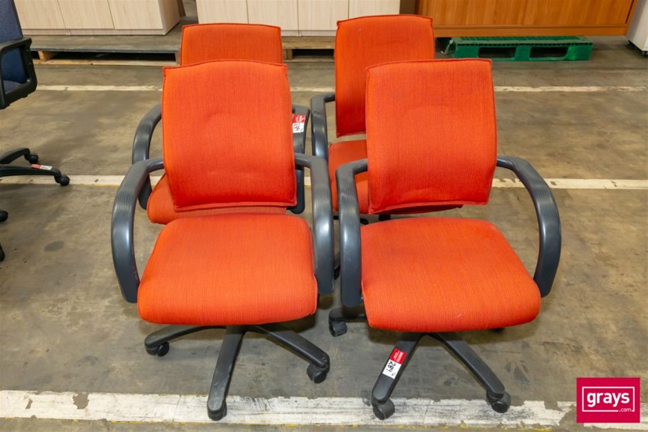 Qty 4 x Formway ARQ Mobile Swivel Office Chair Auction (02895052020) Grays Australia