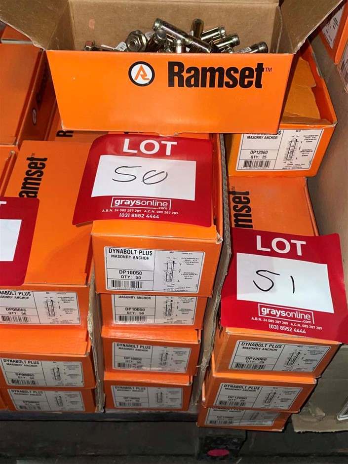 11 Boxes (550pcs aprox) Dynabolt Plus Anchors
