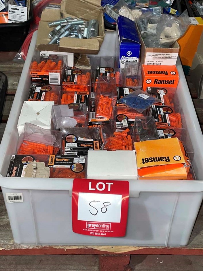 Large Qty Assorted Masonary Plugs and Fasteners