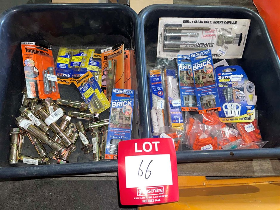 Qty assorted Fasteners, (Containers not included. Ex-Retail stock