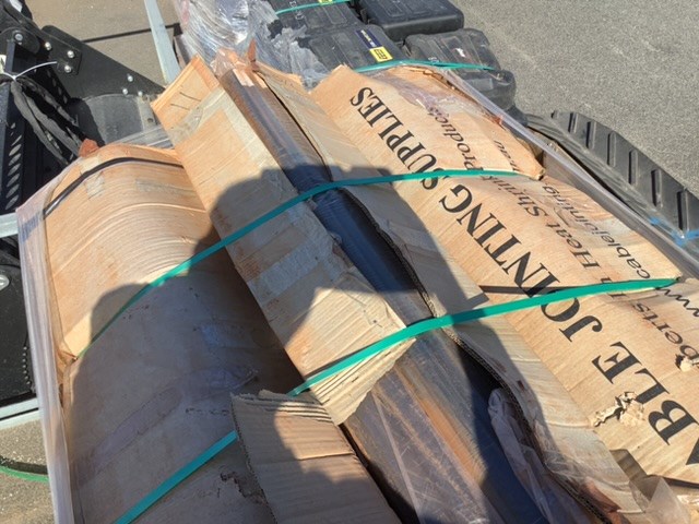 <p>Pallet of Various Sized Heat Shrink</p>