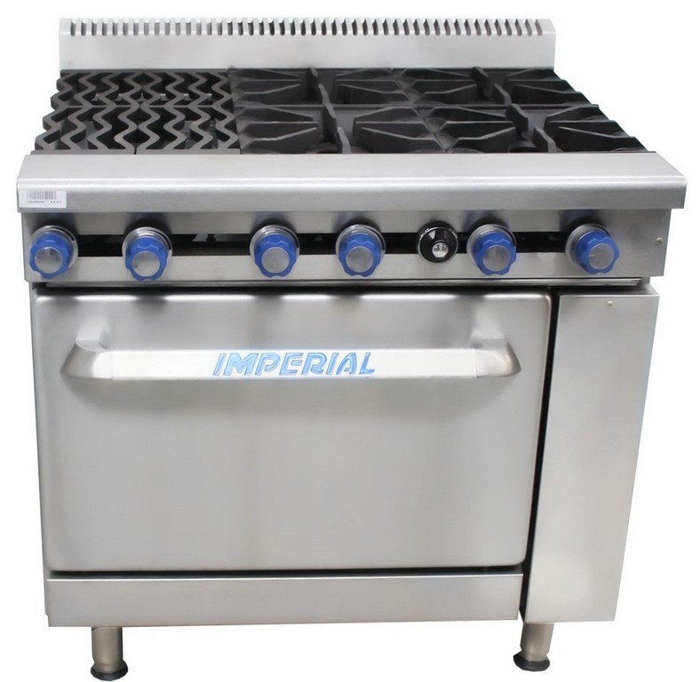 IMPERIAL AMERICAN GAS 6 BURNER STOVE WITH OVEN Auction (00165052349