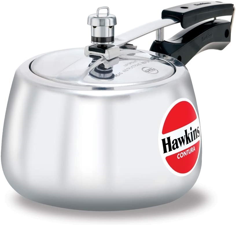 HAWKINS Contura Pressure Cooker, 3L Capacity, Brushed, Finish, 890116562084