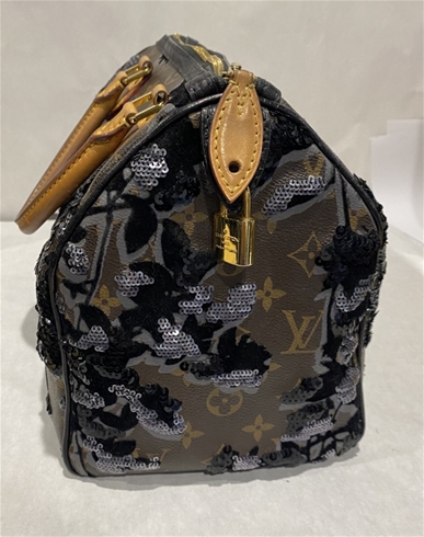 Louis Vuitton Fleur De Jais Sequin Speedy 30 Handbag Auction (0006-2551618)
