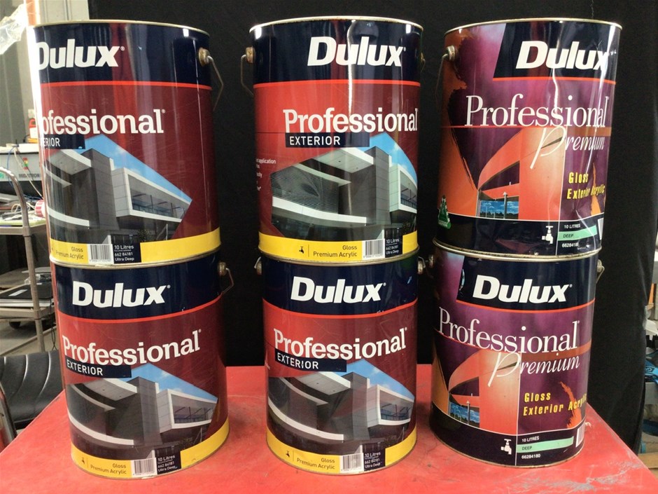 6 x Assorted 10 Litre Tins of Dulux Professional Paint Auction (0038