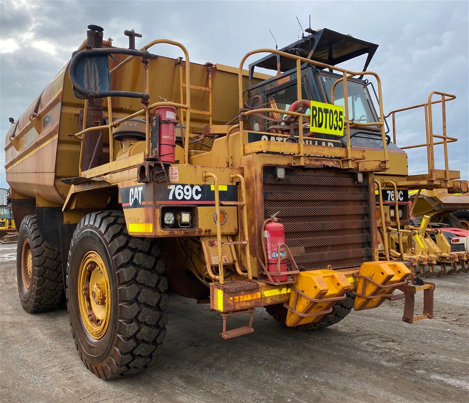 1987 Caterpillar 769C 6 x 6 Rigid Water Truck Auction (0012
