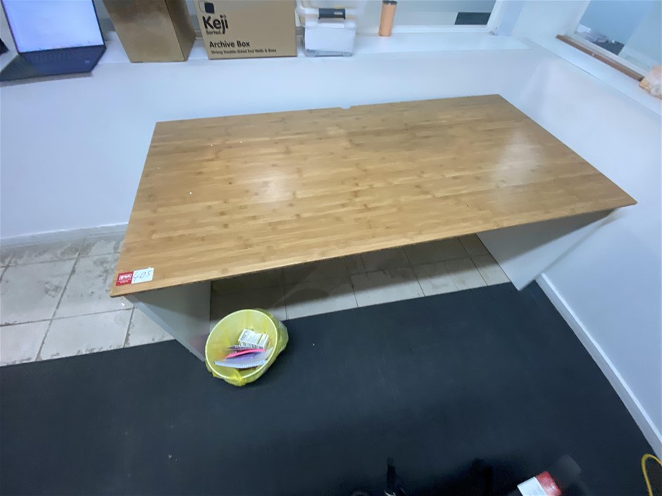Executive desk timber melamine top Auction (04053027701) Grays Australia