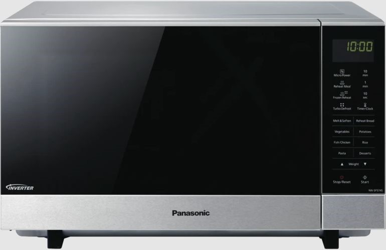 PANASONIC 27L Flatbed Inverter Microwave Oven, Stainless Steel, (NN